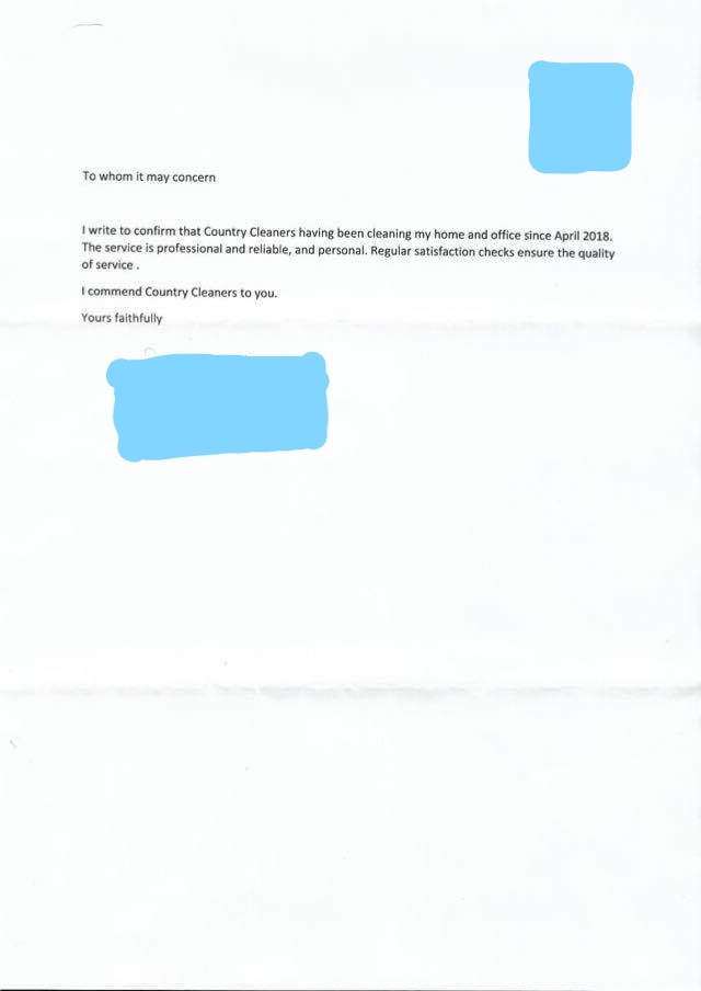 recommendation for Country Cleaners