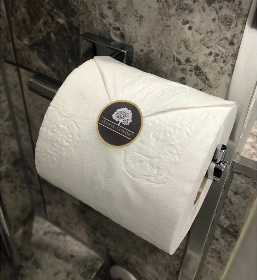 Country Cleaners new toilet roll stickers